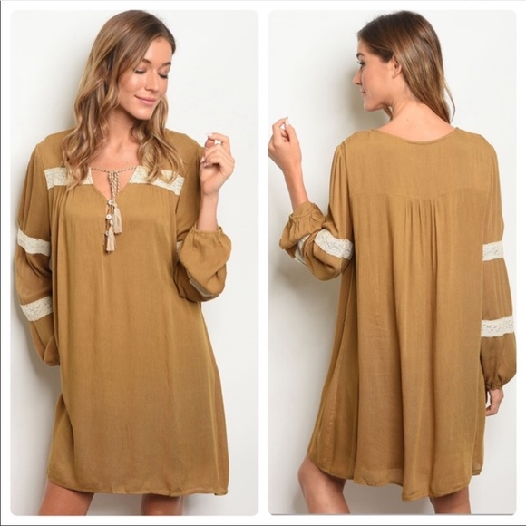 entro Dresses & Skirts - New tan boho dress